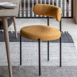 Set of 2 Mesa Dining Chairs, Fabric - thumbnail 1