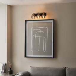 Palazzo Smoked Glass 3 Light Semi Flush Spotlight Bar - thumbnail 3