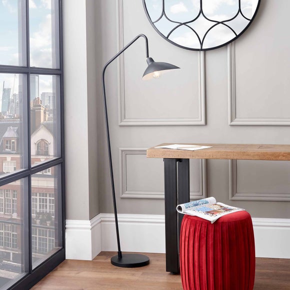 Toulon Matt Black Task Floor Lamp - image 1