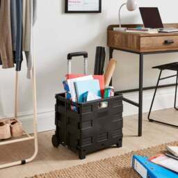 Folding Trolley Storage Crate - thumbnail 2