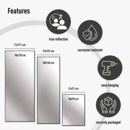 Nielsen Alpha Rectangle Wall Mirror - thumbnail 4