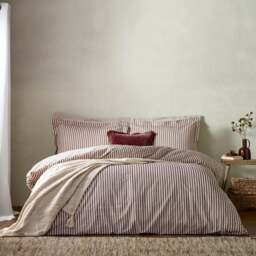 The Linen Yard Hebden Reversible 100% Cotton Duvet Cover & Pillowcase Set - thumbnail 1