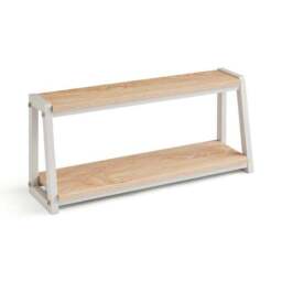 Ainsley 2 Tier Stone & Oak Effect Wall Shelf - thumbnail 3