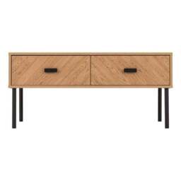 Leon 2 Drawer Coffee Table, Oak Effect - thumbnail 4