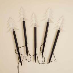 Set of 5 Christmas Tree Outdoor Floor Path Lights - thumbnail 3