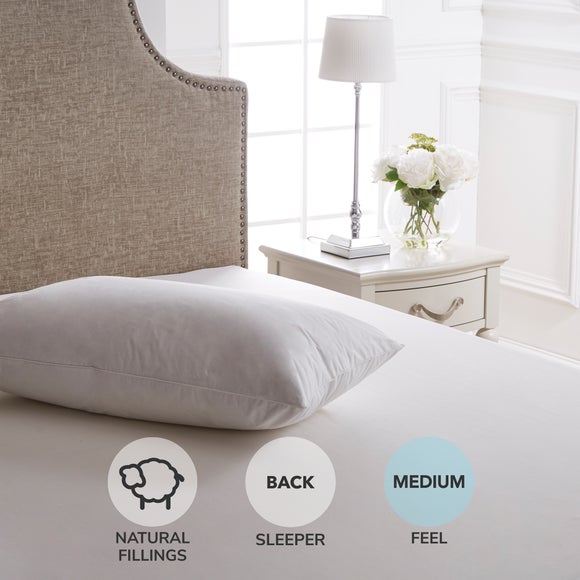 Dorma Luxurious White Goose Down Back Sleeper Pillow - image 1