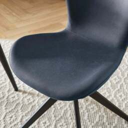 Lennie Set of 2 Dining Chairs, Faux Leather - thumbnail 4