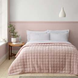 Sammi Velour Crinkle Quilted Bedspread - thumbnail 1
