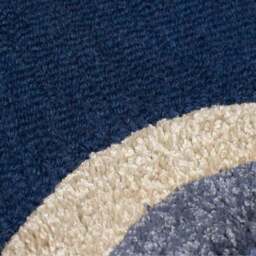Azure Wave Border Wool Rug - thumbnail 2
