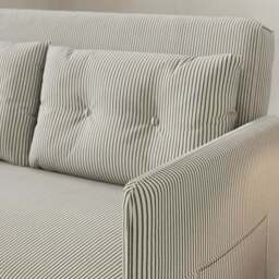 Lydia Tiny Stripe Small Double 2 Seater Sofa Bed - thumbnail 4