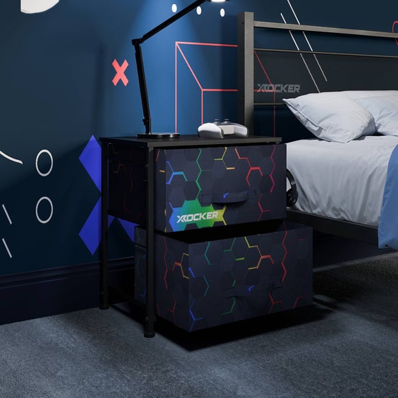 X Rocker Hex Canvas Bedside Table - image 1