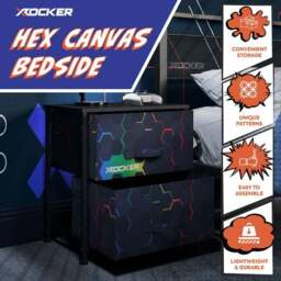X Rocker Hex Canvas Bedside Table - thumbnail 2