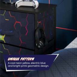 X Rocker Hex Canvas Bedside Table - thumbnail 4