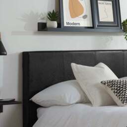 Berlin Ottoman Bed Frame, Faux Leather - thumbnail 3