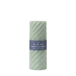 Cedar & Sage Set of 2 Vanilla Twist Pillar Candles - thumbnail 1