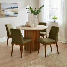 Cassie Set of 2 Dining Chairs, Fabric - thumbnail 2