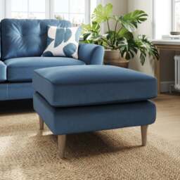 Sven Opulent Velvet Footstool - thumbnail 1