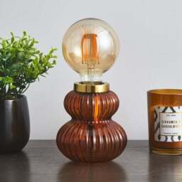 Nolan Ribbed Glass Table Lamp - thumbnail 2