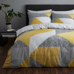 Catherine Lansfield Larsson Geo Reversible Duvet Cover and Pillowcase Set - thumbnail 1