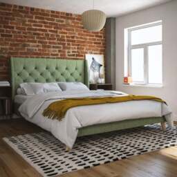 Novogratz Her Majesty Bed, Linen - thumbnail 1