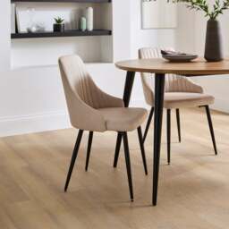 Shea Set of 2 Dining Chairs, Fabric - thumbnail 1
