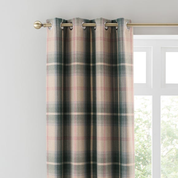Highland Check Eyelet Curtains - image 1