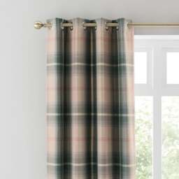Highland Check Eyelet Curtains - thumbnail 1