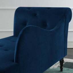 Wisteria Velvet Chaise Lounge - thumbnail 4