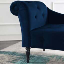 Wisteria Velvet Chaise Lounge - thumbnail 3
