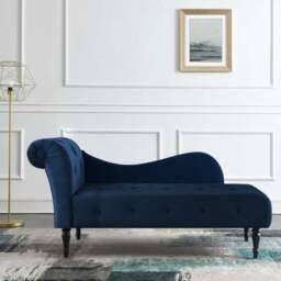 Wisteria Velvet Chaise Lounge - thumbnail 2