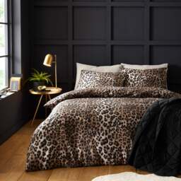 Animal Print Sateen Duvet Cover & Pillowcase Set - thumbnail 1