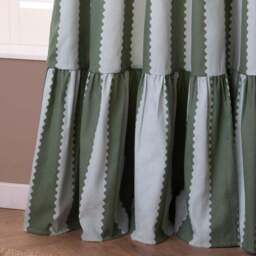 Furn. Birdie Stripe Pencil Pleat Curtains - thumbnail 2