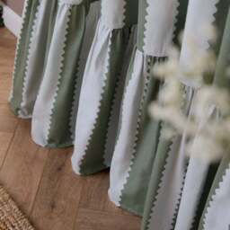 Furn. Birdie Stripe Pencil Pleat Curtains - thumbnail 4