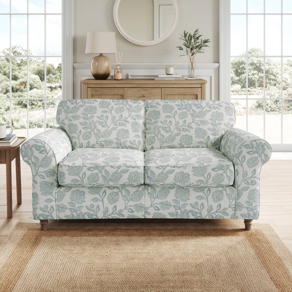 Flori Woven Floral Fabric 2 Seater Sofa - image 1