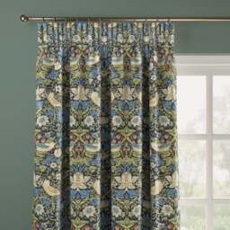 William Morris At Home Strawberry Thief 100% Cotton Made to Measure Curtains - thumbnail 4