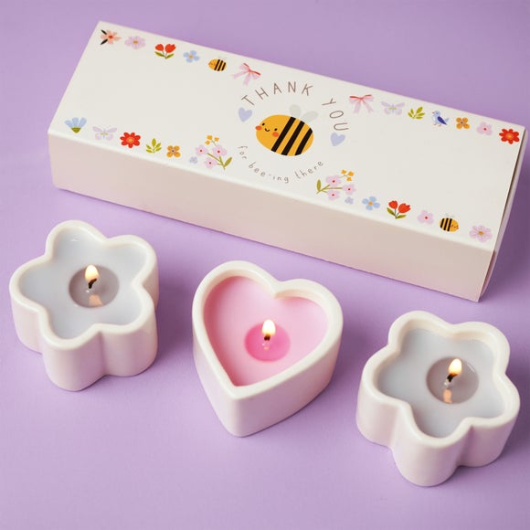 Love Life Thank You Set of 3 Lychee & Raspberry Mini Candles - image 1