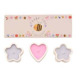 Love Life Thank You Set of 3 Lychee & Raspberry Mini Candles - thumbnail 2