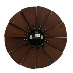Interval Segmented Pine Round Wall Clock - thumbnail 5