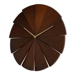 Interval Segmented Pine Round Wall Clock - thumbnail 3