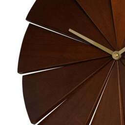 Interval Segmented Pine Round Wall Clock - thumbnail 4