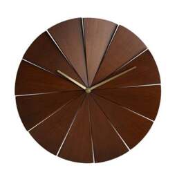 Interval Segmented Pine Round Wall Clock - thumbnail 2