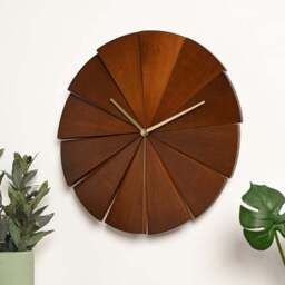Interval Segmented Pine Round Wall Clock - thumbnail 6
