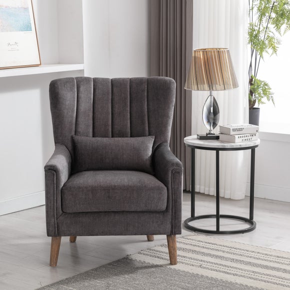 Image Furnishings Charlotte Velvet Wingback Occasional Armchair - image 1