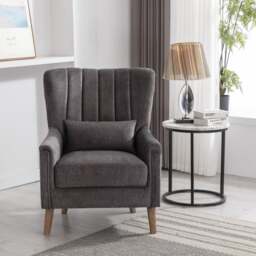 Image Furnishings Charlotte Velvet Wingback Occasional Armchair - thumbnail 1