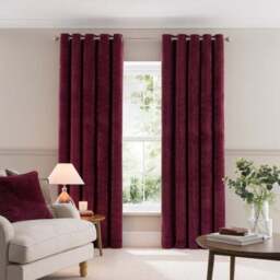 Alayna Chenille Eyelet Curtains (Blackout Thermal Available) - thumbnail 2