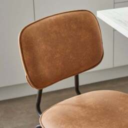 Barker Counter Height Barstool, Faux Leather - thumbnail 3