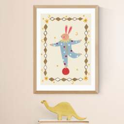 East End Prints Balancing Bunny Print