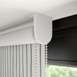 Whitsand Stripe Fire Retardant Blackout Made to Measure Roller Blind - thumbnail 5