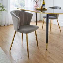 Kendall Dining Chair, Velvet - thumbnail 2