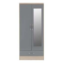 Nevada Double 1 Drawer Wardrobe - thumbnail 3